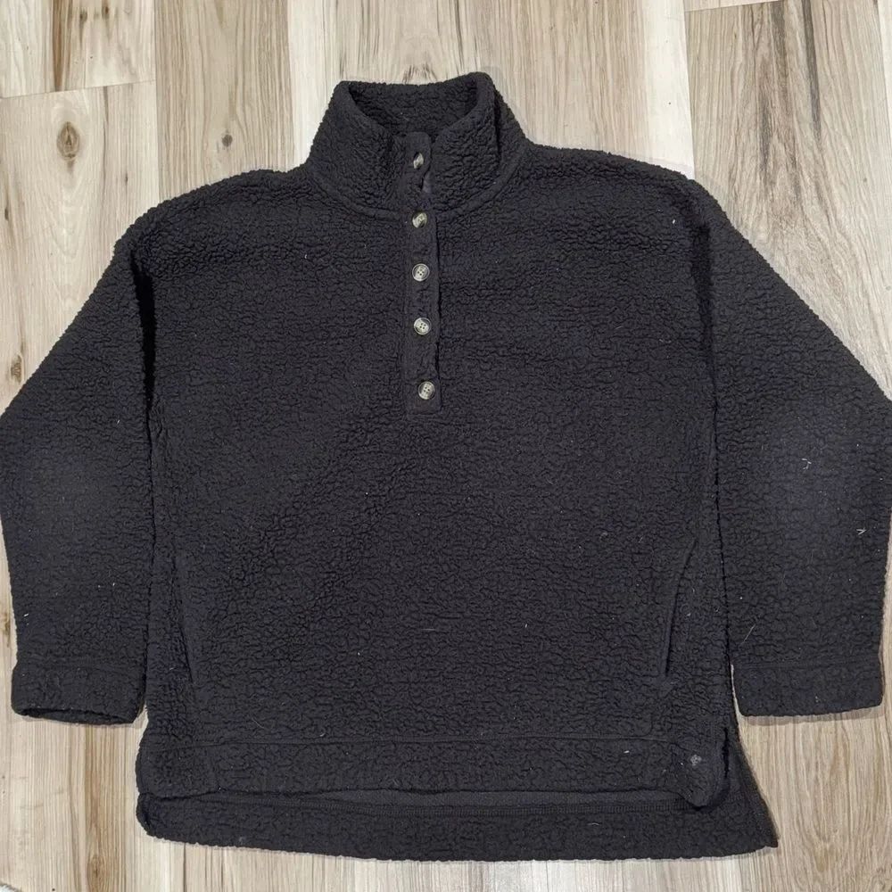 Aerie Brown Sherpa Pullover Sweatshirt Women’s Small